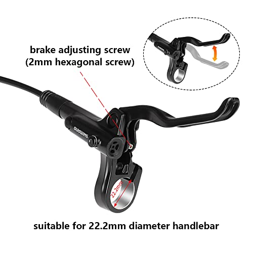 Hydraulic Disc Brake Set with RT26 180mm Rotors for Mountain Bikes - Black