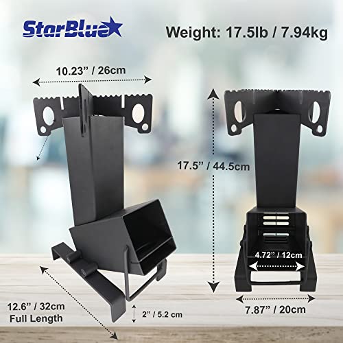 StarBlue Collapsible Rocket Stove with Free Carrying Bag - Portable Camping Wood Stove