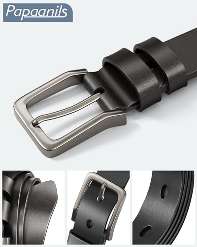 Men's Dress Belt - Genuine Leather Casual Belt for Men 1.5 Inch Width