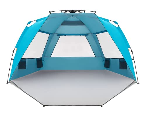 Easthills Outdoors Instant Beach Tent Sun Shelter UPF 50+ Family Pop-Up Shade