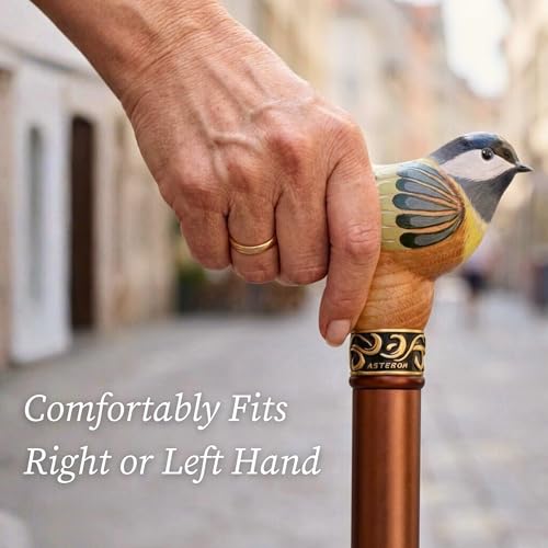 Fashionable Wooden Handle Bird Walking Cane for Women, Adjustable & Supportive
