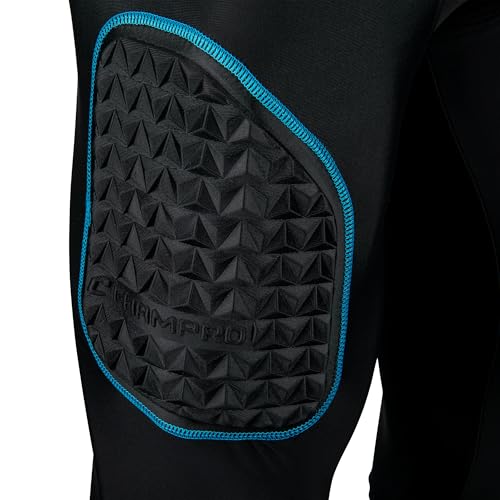 Unisex Bull Rush Girdle with 7 Padding Support - Black & Optic Blue, Medium