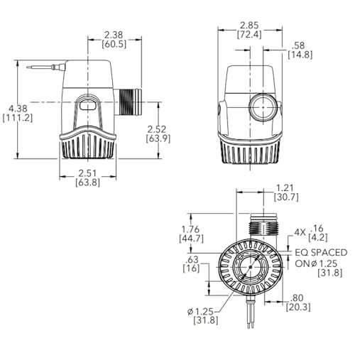 Rule 27DA 12V Submersible Bilge Pump 1100 GPH Marine Water Pump