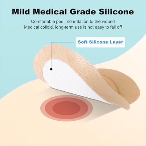 ZMZPA 7x7 Sacral Foam Dressings Pack of 40 - Pressure Sore Wound Care