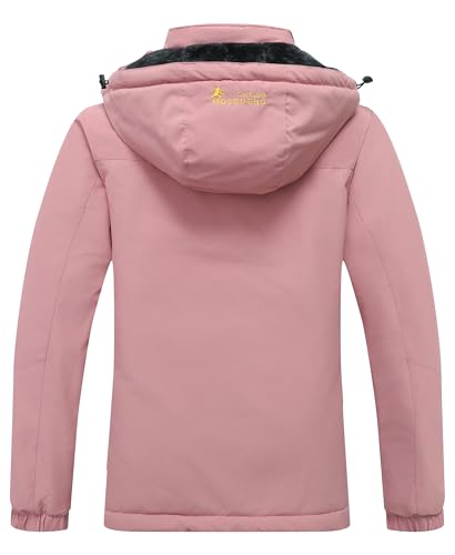 MOERDENG Women's Pink Ski Jacket XL Warm Winter Snowboarding Coat
