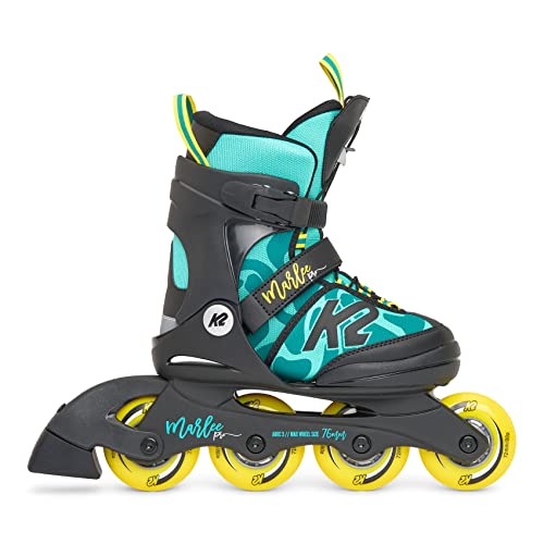 Kids Adjustable Inline Skates for Girls, 5-Size Fit, Green - Marlee Pro