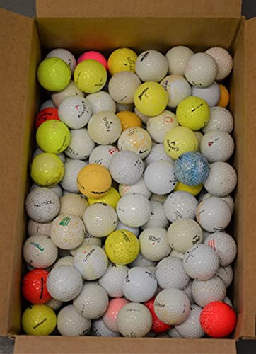 300 Used Golf Balls for Practice & Range Mix - White & Colored Balls