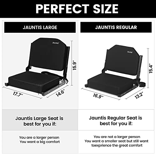 Portable Stadium Seat with Ultra Padded Foam Back Support and Shoulder Strap