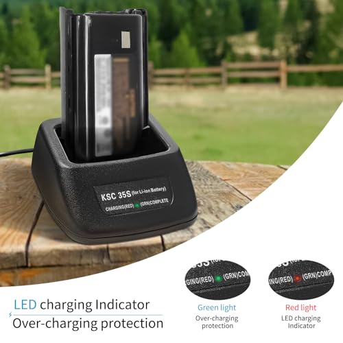 Kokorasa 5-Pack KSC-35S Rapid Charger for Kenwood Radio Batteries TK-2000 TK-3000