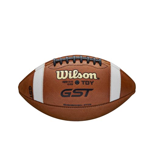 Youth Brown Leather Football - Wilson GST Game Ball, Multiple Sizes & Styles