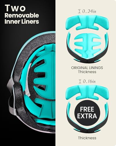 OutdoorMaster Skateboard Bike Helmet for Adults, Youth & Kids - Fuschia Teal Medium