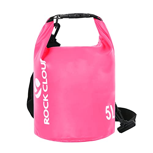 Waterproof Dry Bag 5L for Kayaking, Camping, Beach, Surfing - Pink
