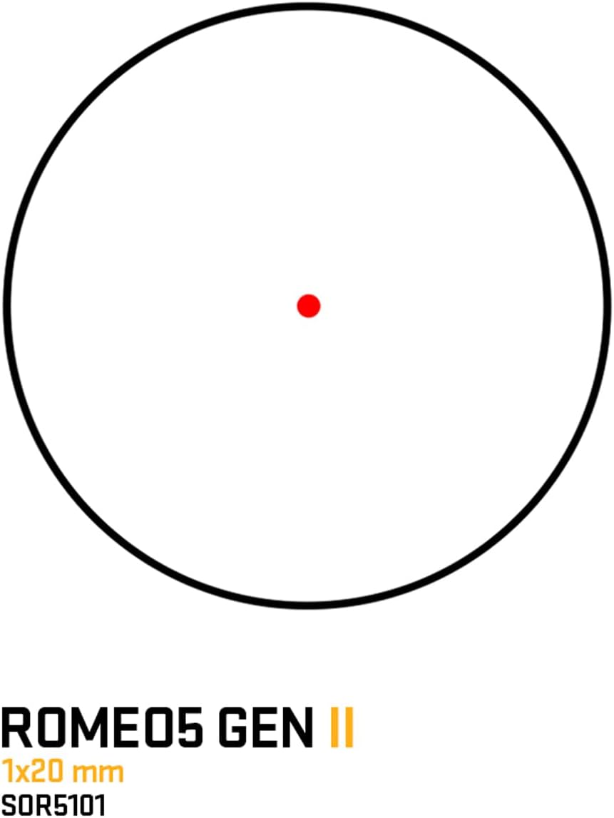 SIG SAUER ROMEO5 GEN II 1x20mm Compact Waterproof Rifle Dot Sight - 12 Illumination Settings, Parallax-Free Design