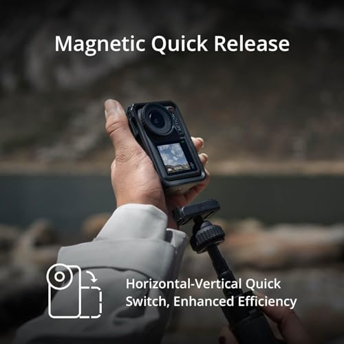 DJI Osmo Action 4 Waterproof Action Camera Bundle with 58-Piece Accessory Set, 64GB Card & Extra Battery