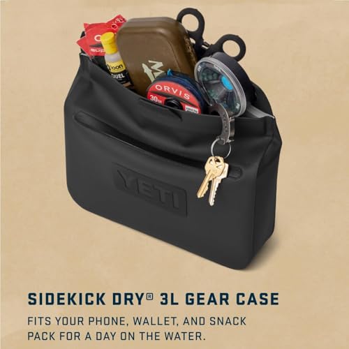 YETI Sidekick Dry 3L Gear Case - Classic Navy Waterproof Outdoor Storage