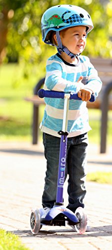Micro Kickboard Mini 3-Wheel Toddler Scooter Blue - Adjustable, Supports 110 lbs