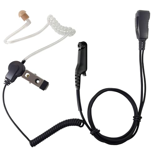 Sheepdog Microphones Acoustic Tube Earpiece with Microphone for Motorola R7 ION MXP600 Black Cable