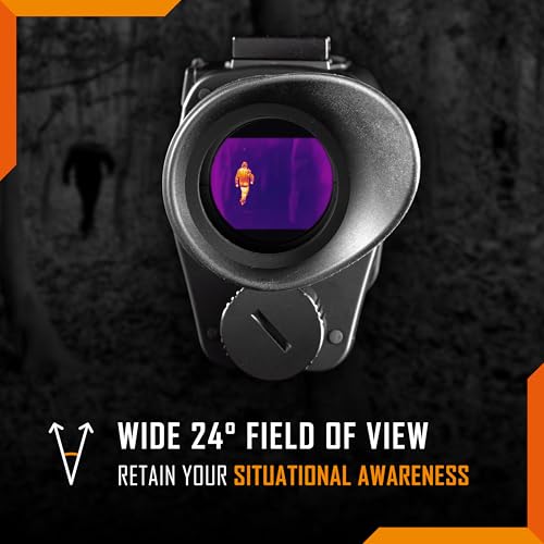 Thermal Night Vision Monocular Head-Mounted with 180m Range & 9H Battery