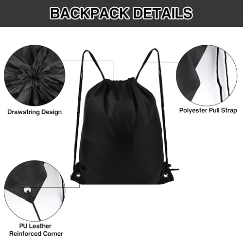 Multicolor Drawstring Gym Bag Backpack for Sports, Travel & Swimming - COIDEA