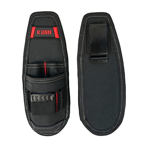 Small Electrician Tool Pouch with Multiple Pockets for Tool Belt - Red 1 Pack