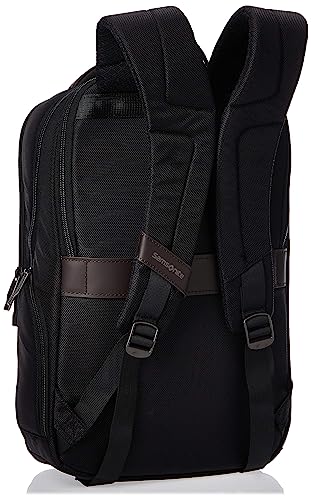 Samsonite Kombi Business Backpack Black/Brown 16.25 x 10.5 x 5-Inch Durable Laptop Bag