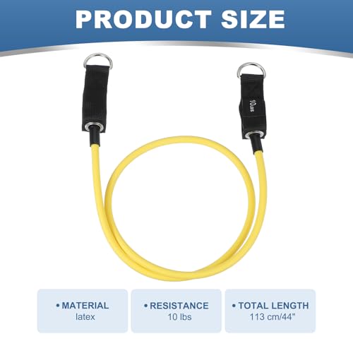Resistance Tube Bands - Stackable, 10 lbs Yellow Latex Exercise Band