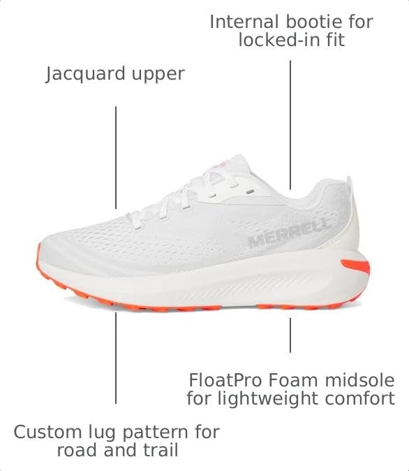 Merrell Men's Morphlite Trail Sneakers - 11 White Road & Trail Shoes