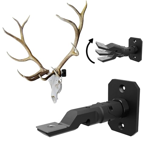 Large Game Skull Mount Kit for Elk, Moose & Stag - Adjustable European Skull Hanger with Rotational & Angle Control - SkulLok Variant