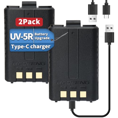 BAOFENG UV-5R Battery BL-5C Rechargeable Pack with USB-C Support - Medium