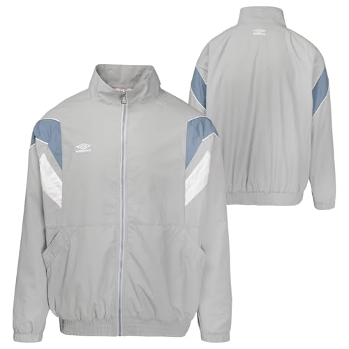 Umbro Men's Relaxed Track Jacket - Pearl Blue / Blue Mirage / Brillant White, Medium