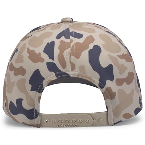 Pacific Headwear Duck Camo 5-Panel Trucker Cap - One Size Canyon