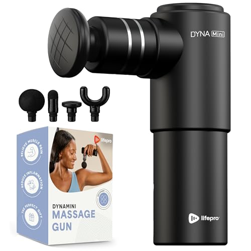 LifePro DynaMini Mini Percussion Massage Gun Black Small Travel Version