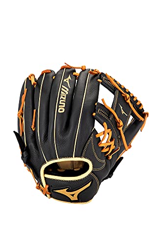 Mizuno Prospect Select Infield Baseball Glove - Deep 3 Web, Black/Brown, 11.5", Right Hand Throw