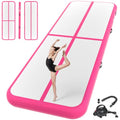Pink 10ft x 3.3ft x 4in Inflatable Gymnastics Air Track Tumbling Mat with Pump
