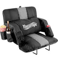 Grey 25in Portable Stadium Seat with Back Support & Cup Holder – Extra Thick Padding, 6 Adjustable Backrest Positions, Lumbar Pillow & Storage Pockets – 1-Pack