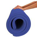 Blue 4/5 Inch Thick TPE Yoga Mat - Non-Slip, Extra Support, Large 72" x 32"