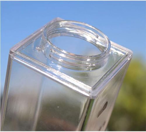 34oz Clear Leakproof Milk Carton Water Bottle - Portable Drinkware for Outdoor & Camping