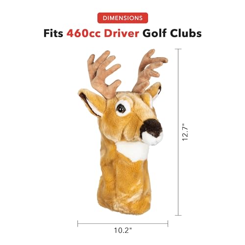 Premium Deer Driver Golf Headcover for Clubs - Stylish & Durable Protection