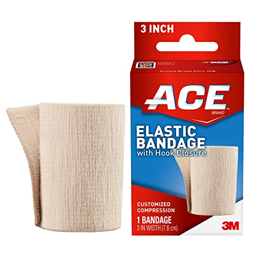 3-Inch Elastic Bandage with Hook Closure - Support Wrap for Muscles & Joints - 2 Pack