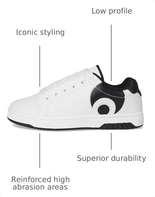 Osiris Mens Troma Alt Skate Shoe - 9.5 White/White/Black Variation