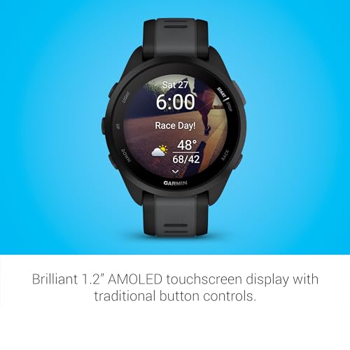 Garmin Forerunner 165 Running Smartwatch Black, 43mm GPS Fitness Tracker
