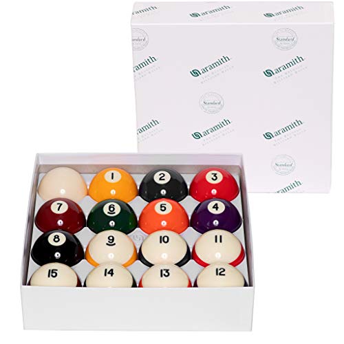 Aramith Standard Billiard Pool Ball Set 2 1/4 Inch - High-Quality Belgian Resin