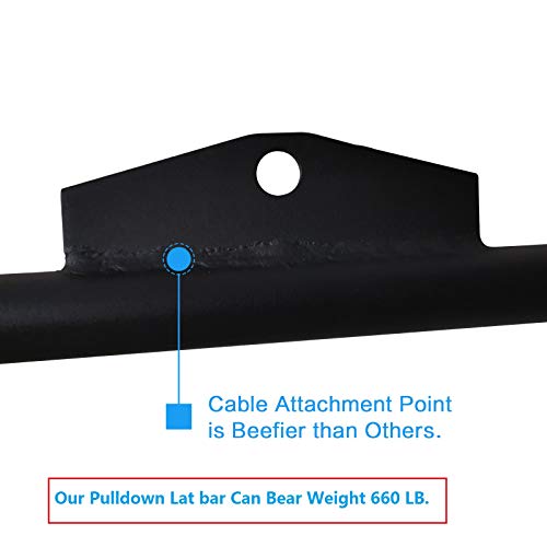 39 Inch Wide Grip Lat Pulldown Bar for Cable Machine - Non-slip Handle, Home Gym Fitness Equipment