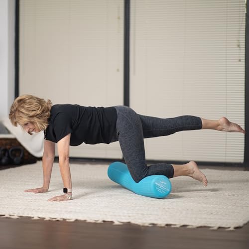 Super Soft Foam Roller 36 Inch for Yoga, Massage & Rehab - Light Blue