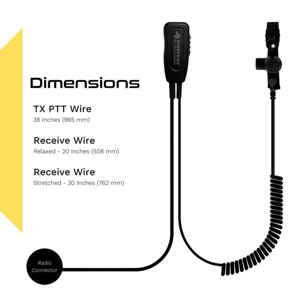 Sheepdog Microphones Police Lapel Microphone for Motorola Two-Way Radios