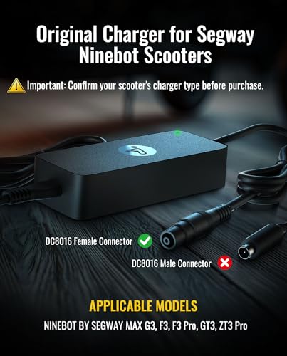 TerraXper Fast Charger for Segway Ninebot MAX G3 F3 F3 Pro GT3 ZT3 Pro 48V E-Scooter