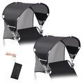 Minndudu Black 2-Pack Foldable Wind-Resistant Chair Sun Shade Canopies with UPF 50+