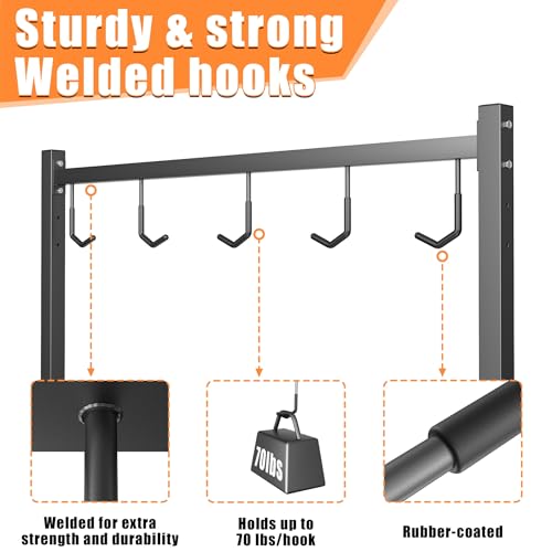 TORACK Freestanding Vertical Bike Rack for 5 Bikes, 70-Inch Wheel Size, Model 56 in