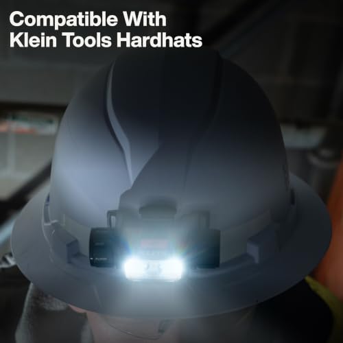 Klein Tools 56078 1000-Lumen Rechargeable Headlamp with Hard Hat Mount, Magnetic Base, 180° Pivot, USB-C