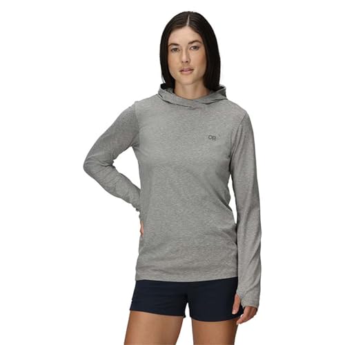 Outdoor Research Women's ActiveIce Spectrum Sun Hoodie Large Grey Heather - Sun Protection & Performance
